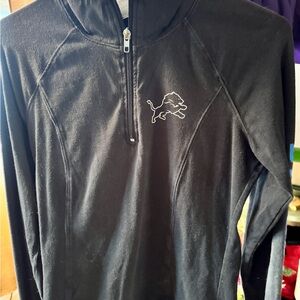 Black Half-Zip Detroit Lions Pullover